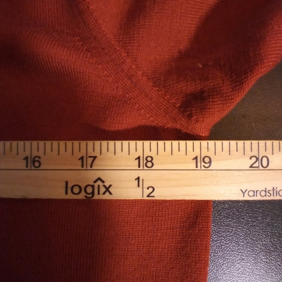 Morgano Rust Orange Turtleneck Sweater 100% Pure New Wool Made In Italy Size M - Picture 5 of 7